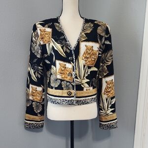 Elegant Black and Gold Women's Blazer